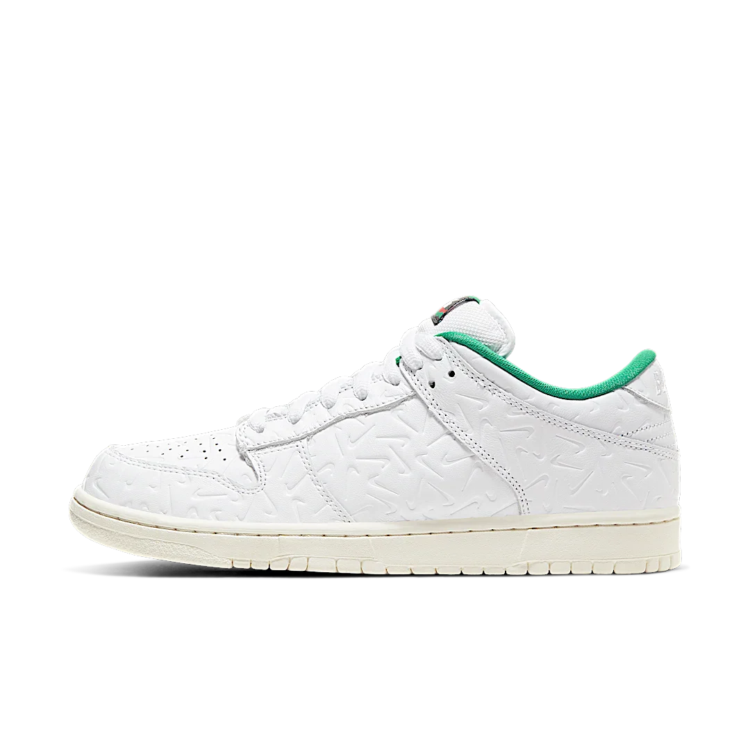 Nike SB Dunk Low Ben-G, White/White-Lucid Green-Sail (CU3846-100)