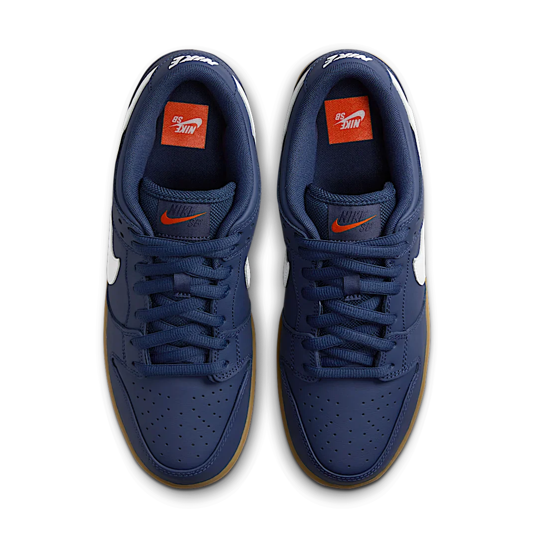 Nike SB Dunk Low Navy Gum, Navy/White-Gum Light Brown (FJ1674-400)