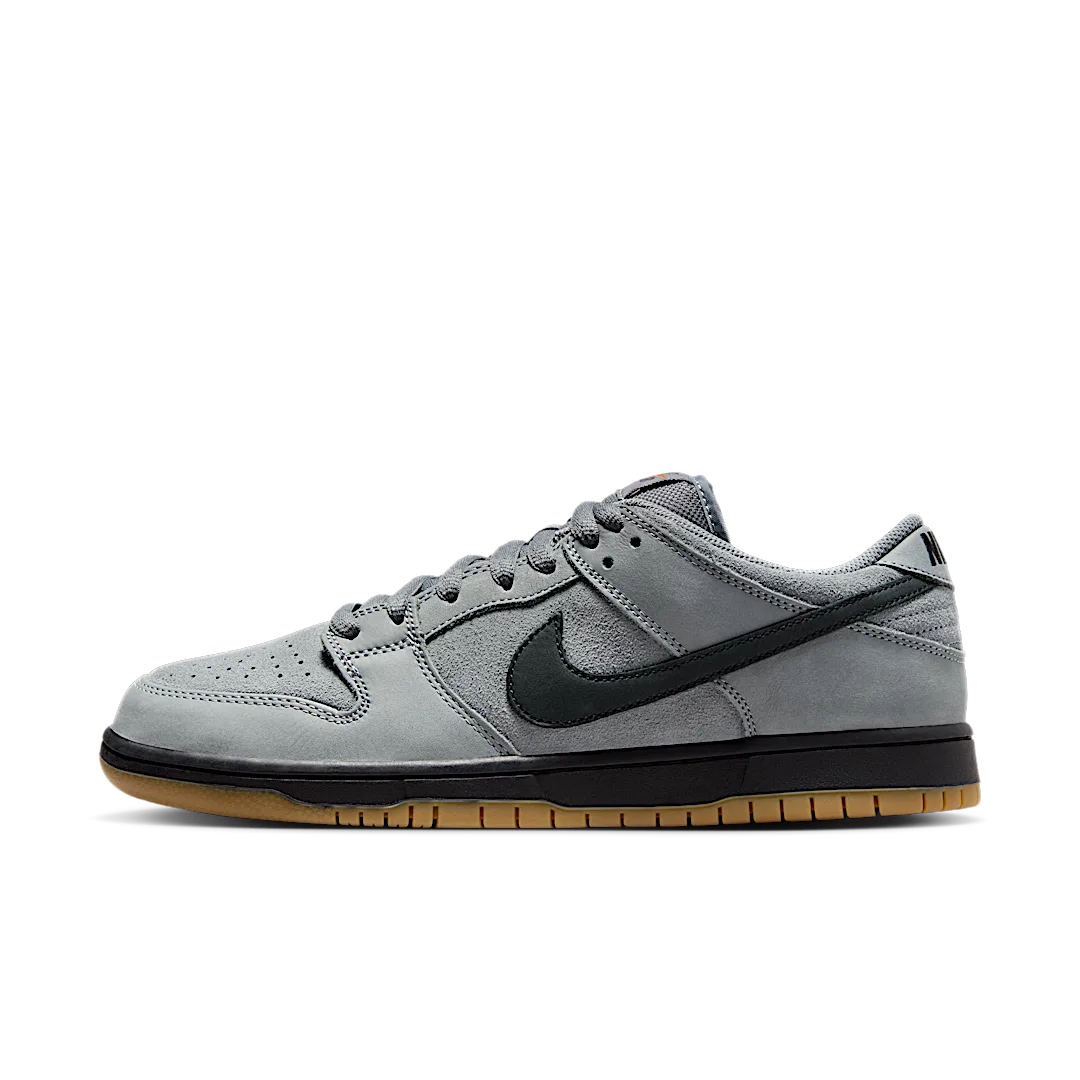 Nike SB Dunk Low Pro Cool Grey, Cool Grey/Black/Cool Grey/Dark Grey/Gum Light Brown/Safety Orange (FJ1674-002)