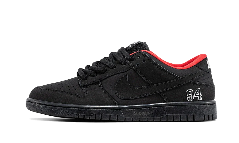 Nike SB Dunk Low Supreme 94 Black, Black/Black/Black (HQ8487-001)