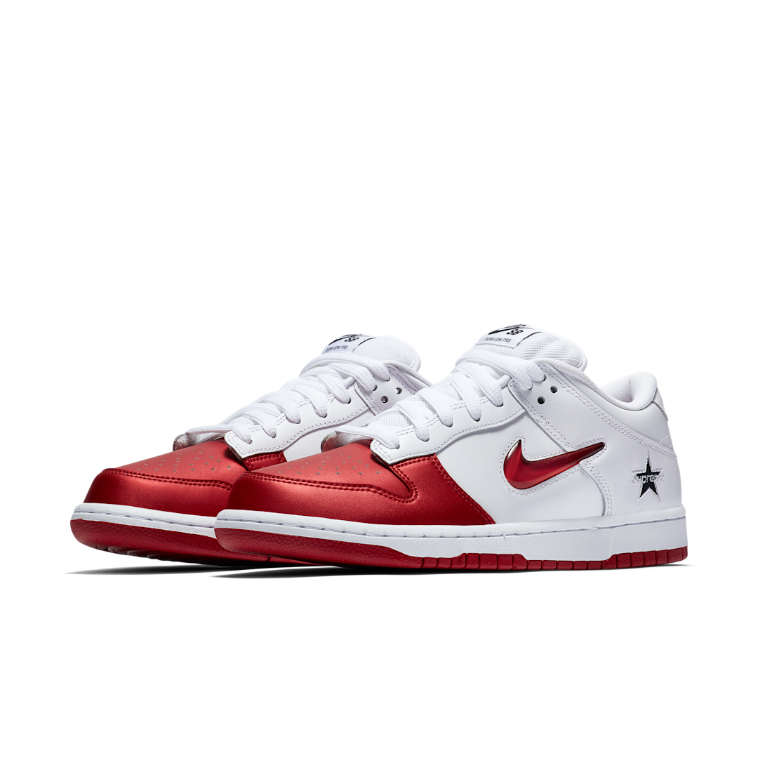 Nike SB Dunk Low Supreme Jewel Swoosh Red, Varsity Red/Varsity Red-White-Black (CK3480-600)