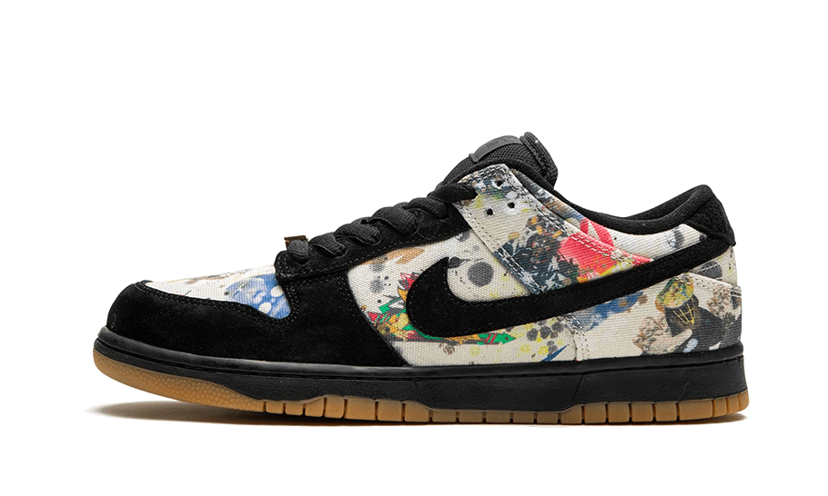 Nike SB Dunk Low Supreme Rammellzee, Black/Black-Multi-Color (FD8778-001)