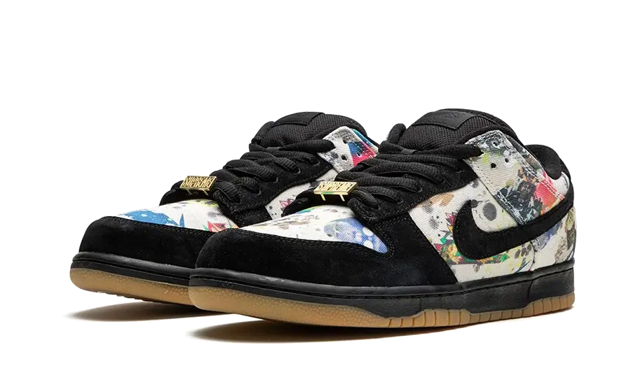Nike SB Dunk Low Supreme Rammellzee, Black/Black-Multi-Color (FD8778-001)