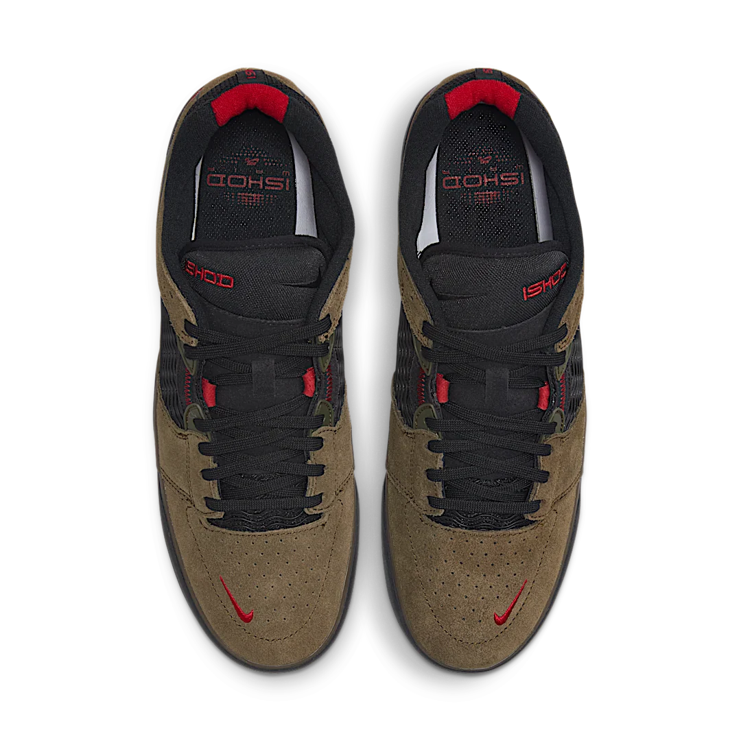 Nike Ishod Wair SB Light Olive, Light Olive/Black-Light Olive-Varsity Red (DC7232-300)