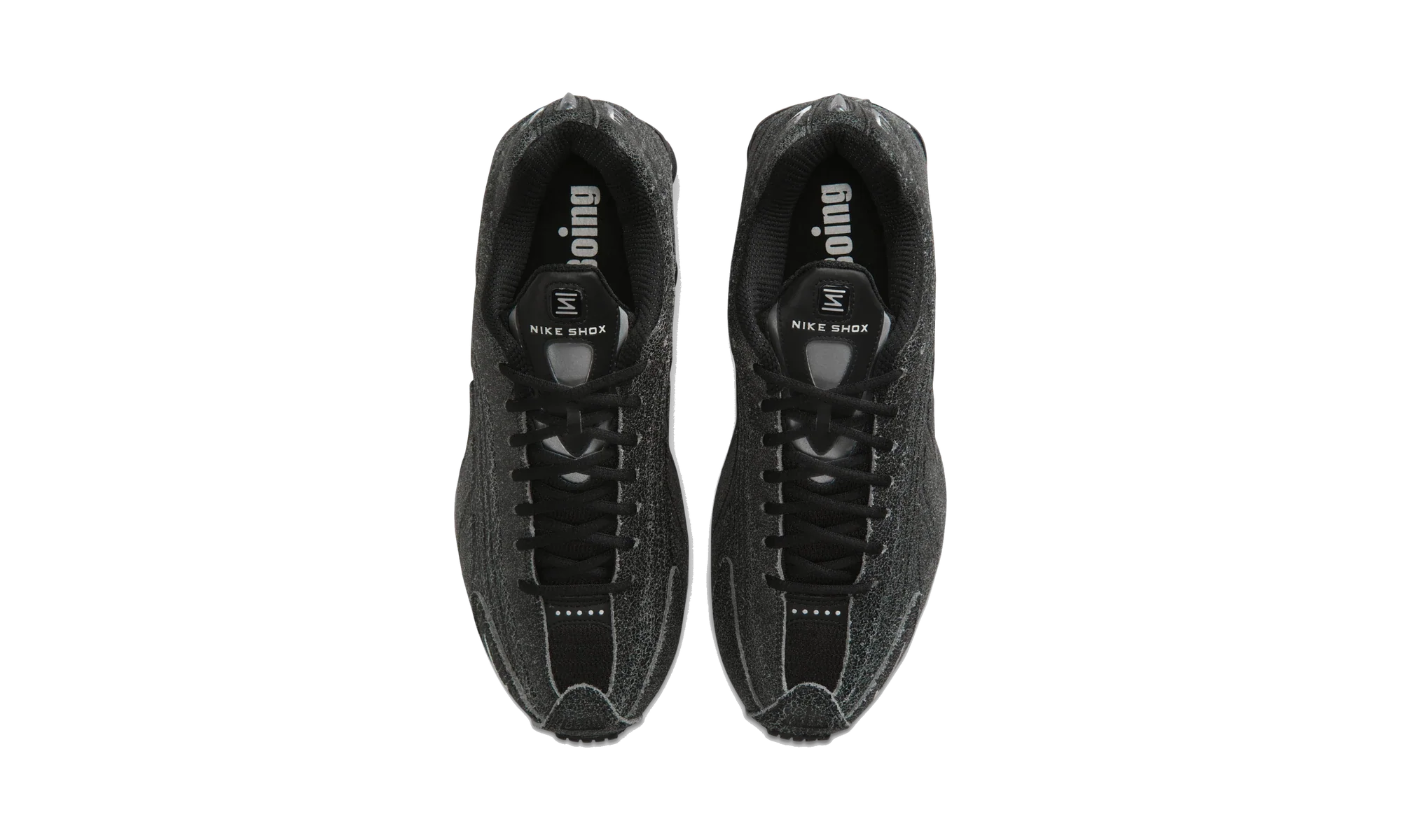 Nike Shox R4 Black Distressed Leather