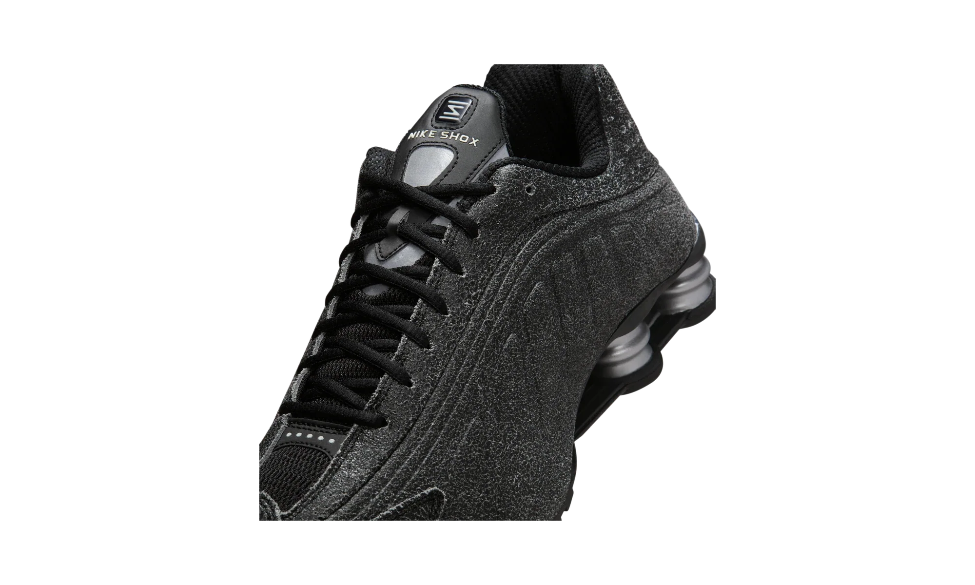 Nike Shox R4 Black Distressed Leather