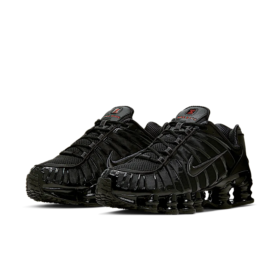 Nike Shox TL Black Metallic Hematite, Black/Black-Metallic Hematite-Max Orange (AV3595-002)