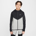 Nike Sportswear Tech Fleece Older Kids' Full-Zip Hoodie Dark Grey Heather/Black/Black/Black