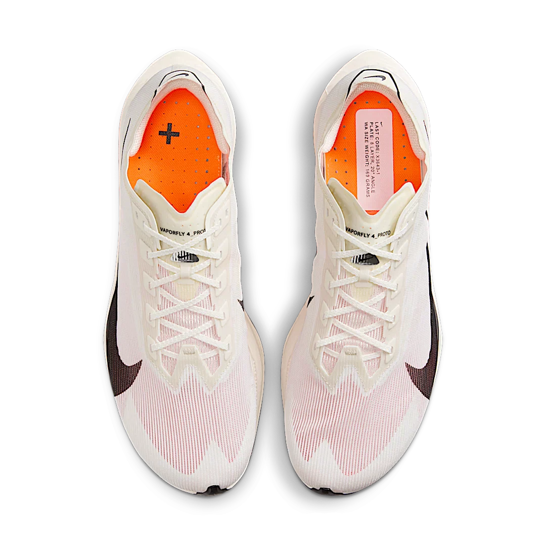 Nike ZoomX Vaporfly Next% 4 Proto, Sail/Total Orange-White-Black (HF6413-100)