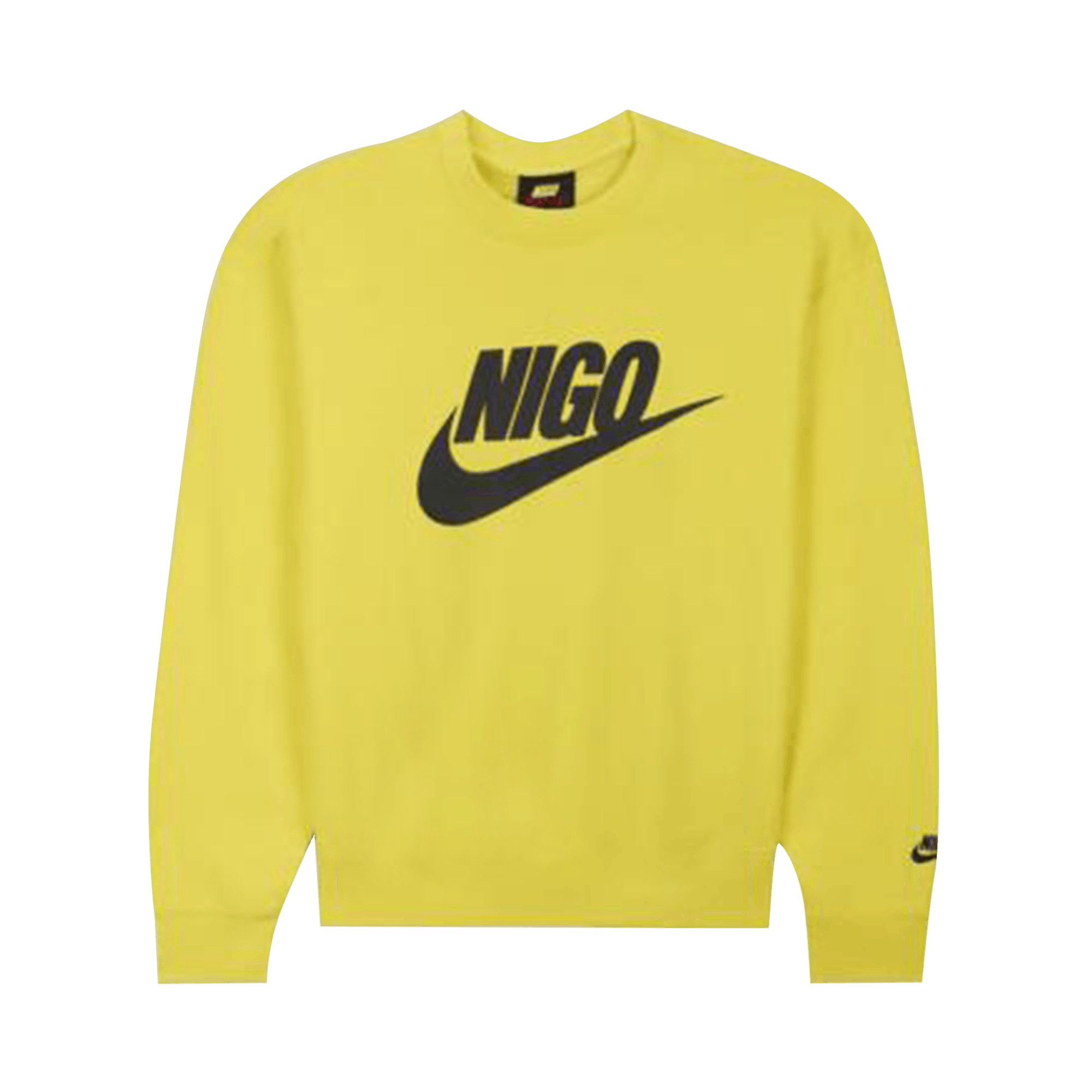 Nike x Nigo NRG Fleece Crew Sweatshirt Yellow, Yellow (FV5941-735)