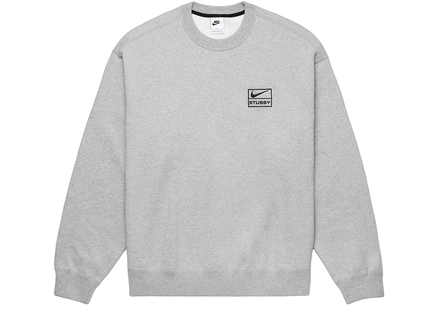 Nike x Stussy Crew Fleece Grey, Grey (DO9337-063)
