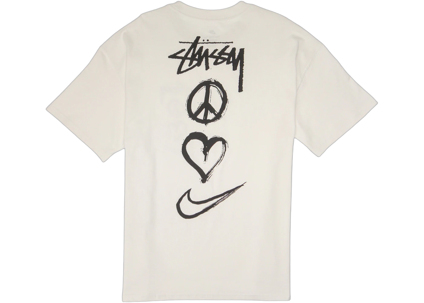Nike x Stussy Peace, Love, Swoosh T-shirt (US Sizing) White, White (DM4942-121)