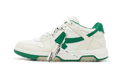 OFF-WHITE Out Of Office "OOO" Low Tops Jet Green Ecru Suede