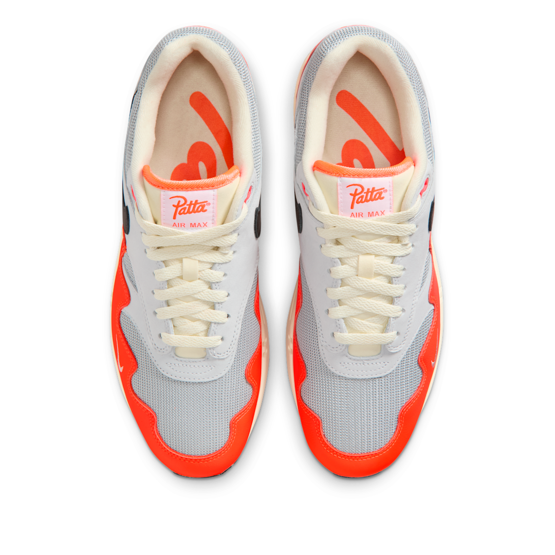 Nike Air Max 1 Patta Waves Hyper Crimson Pure Platinum (With Bracelet)