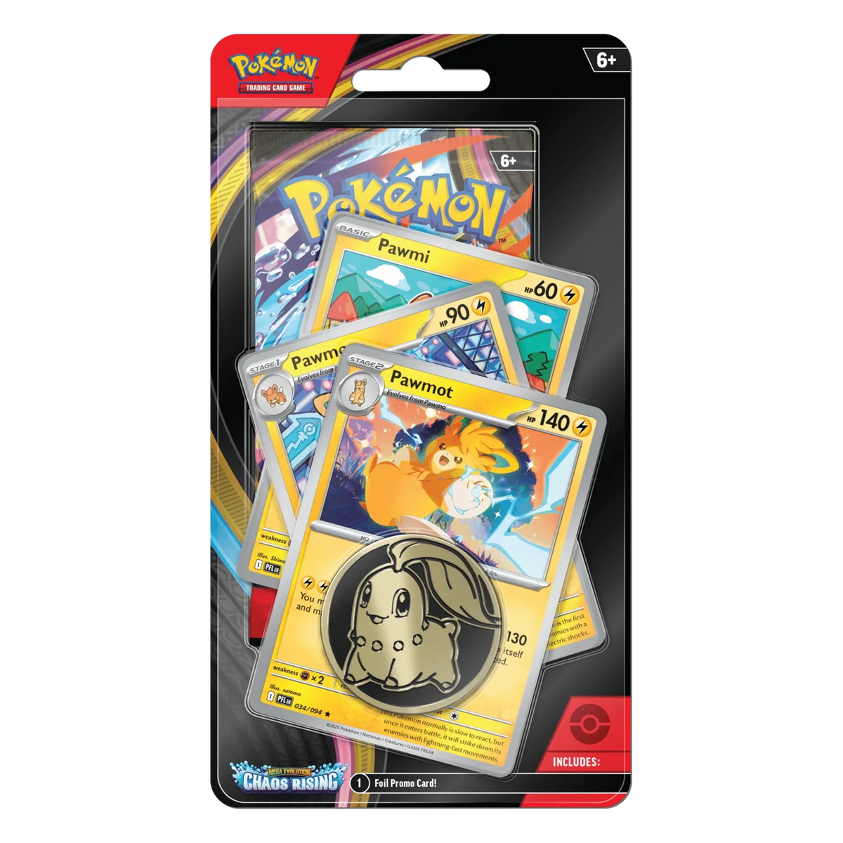 Pokémon TCG Chaos Rising: Pawmot Premium Checklane Blister