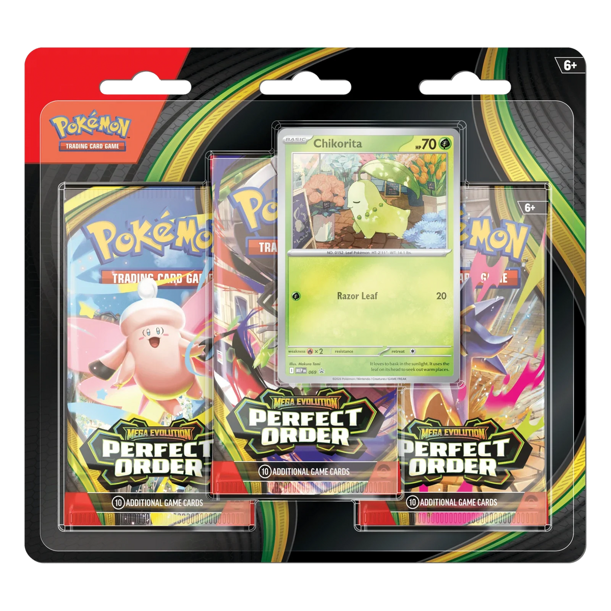 Pokémon TCG Perfect Order: Chikorita 3-Pack Blister