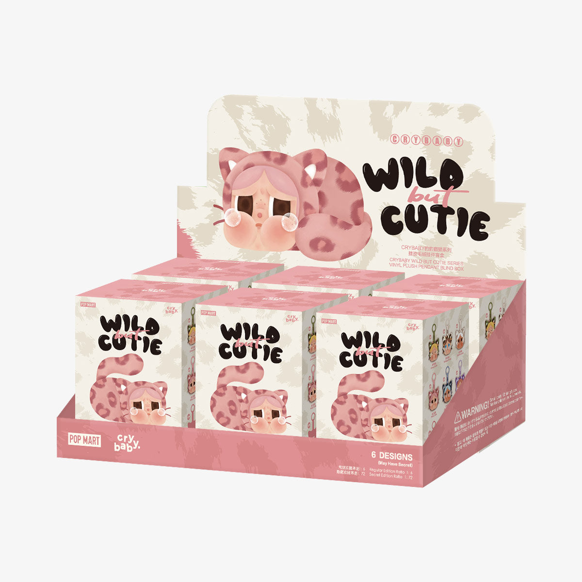 Pop Mart CRYBABY Wild but Cutie Series Vinyl Plush Pendant Sealed Case (6 Blind Box), None (1241224104)