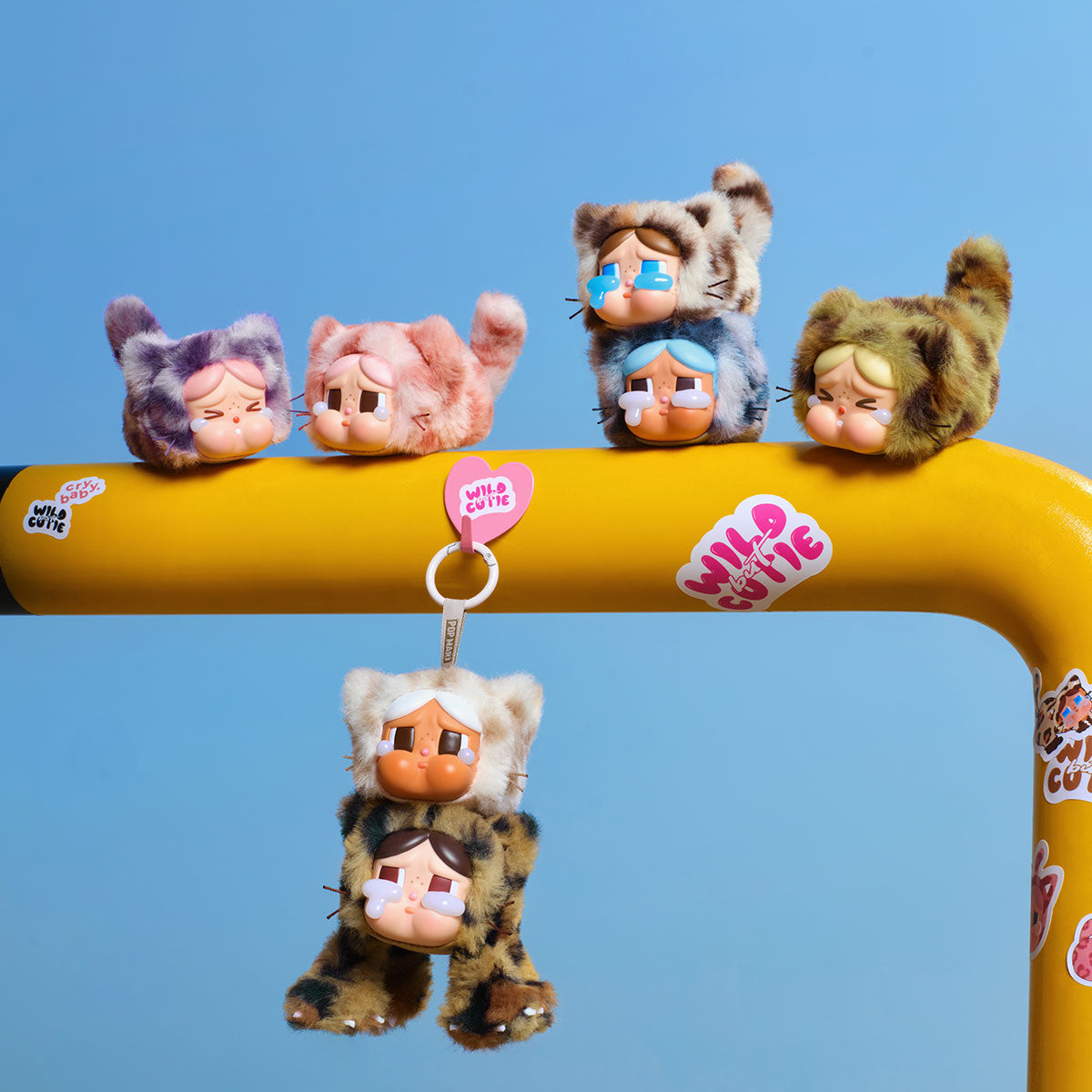 Pop Mart CRYBABY Wild but Cutie Series Vinyl Plush Pendant Sealed Case (6 Blind Box), None (1241224104)