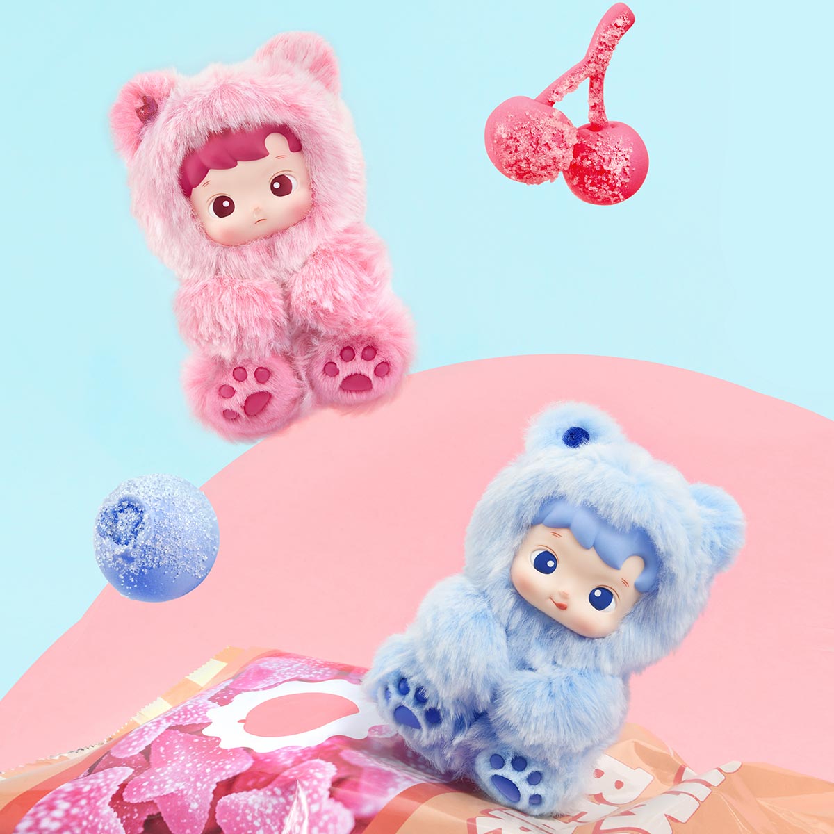 Pop Mart HACIPUPU Gummy Bear Series Vinyl Plush Pendant Blind Box