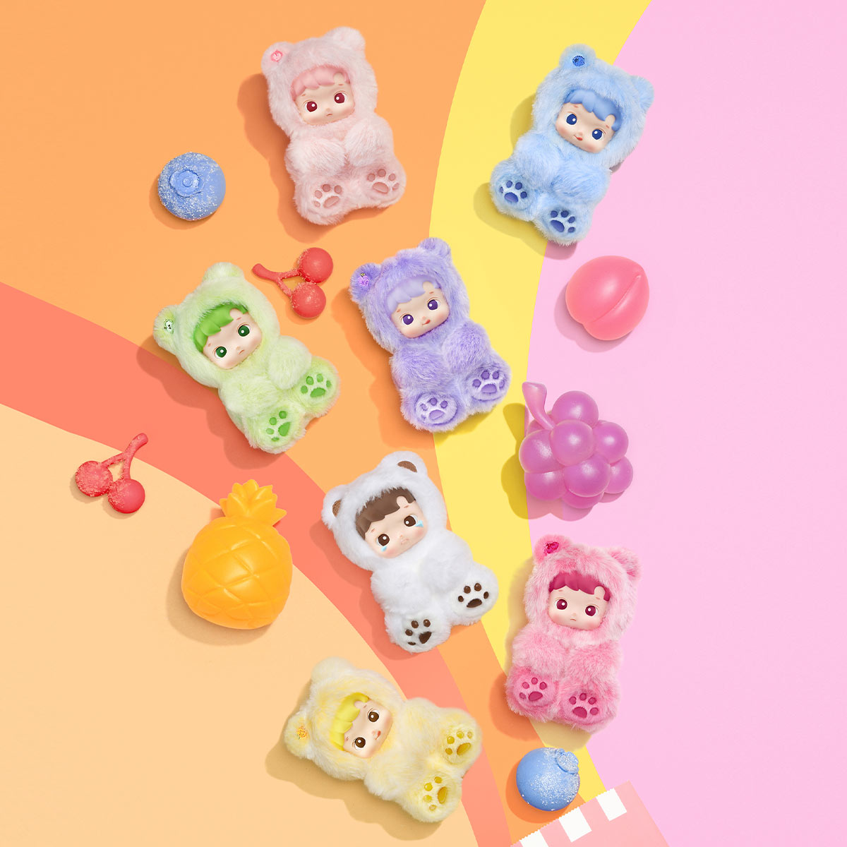 Pop Mart HACIPUPU Gummy Bear Series Vinyl Plush Pendant Blind Box