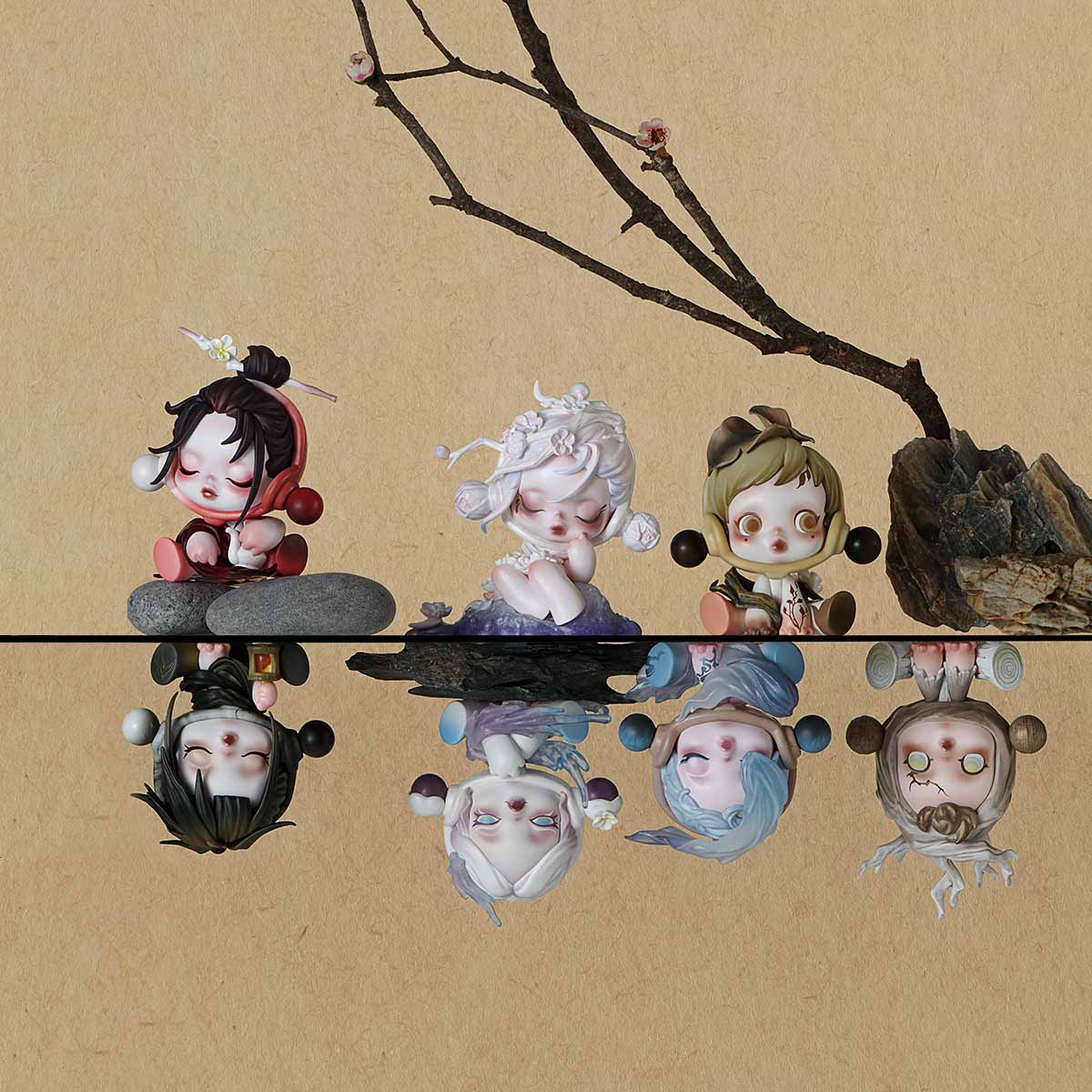 Pop Mart SKULLPANDA The Ink Plum Blossom Series Figures Blind Box