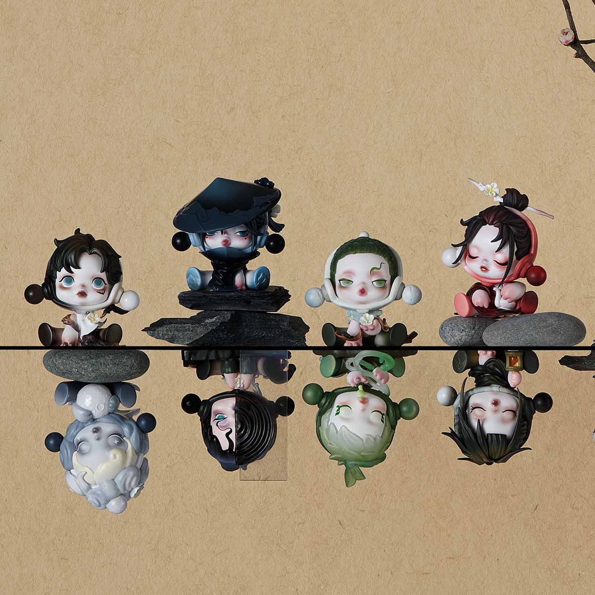 Pop Mart SKULLPANDA The Ink Plum Blossom Series Figures Blind Box