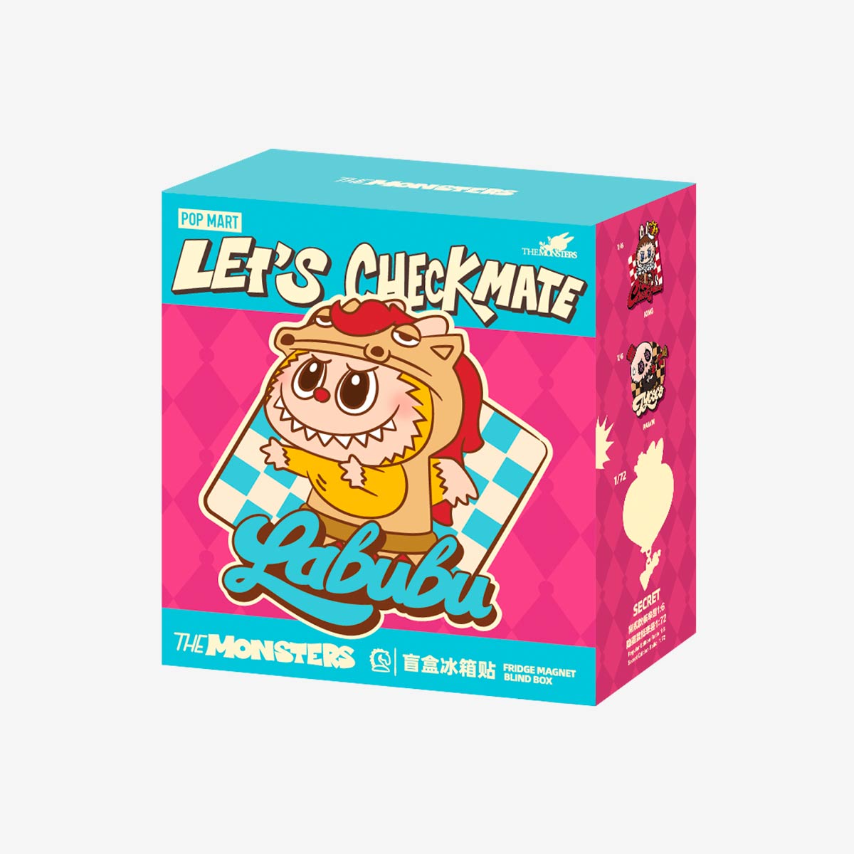 Pop Mart Labubu The Monsters Let's Checkmate Series Fridge Magnet Blind Box