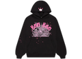 Sp5der Angel Number Hoodie Black