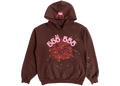 Sp5der Angel Number Hoodie Brown