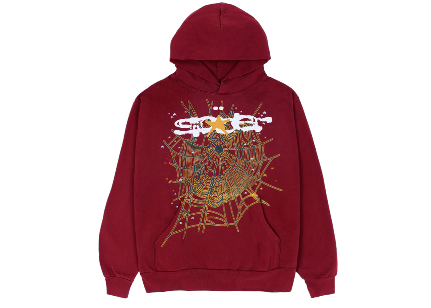 Sp5der Logo Hoodie Maroon