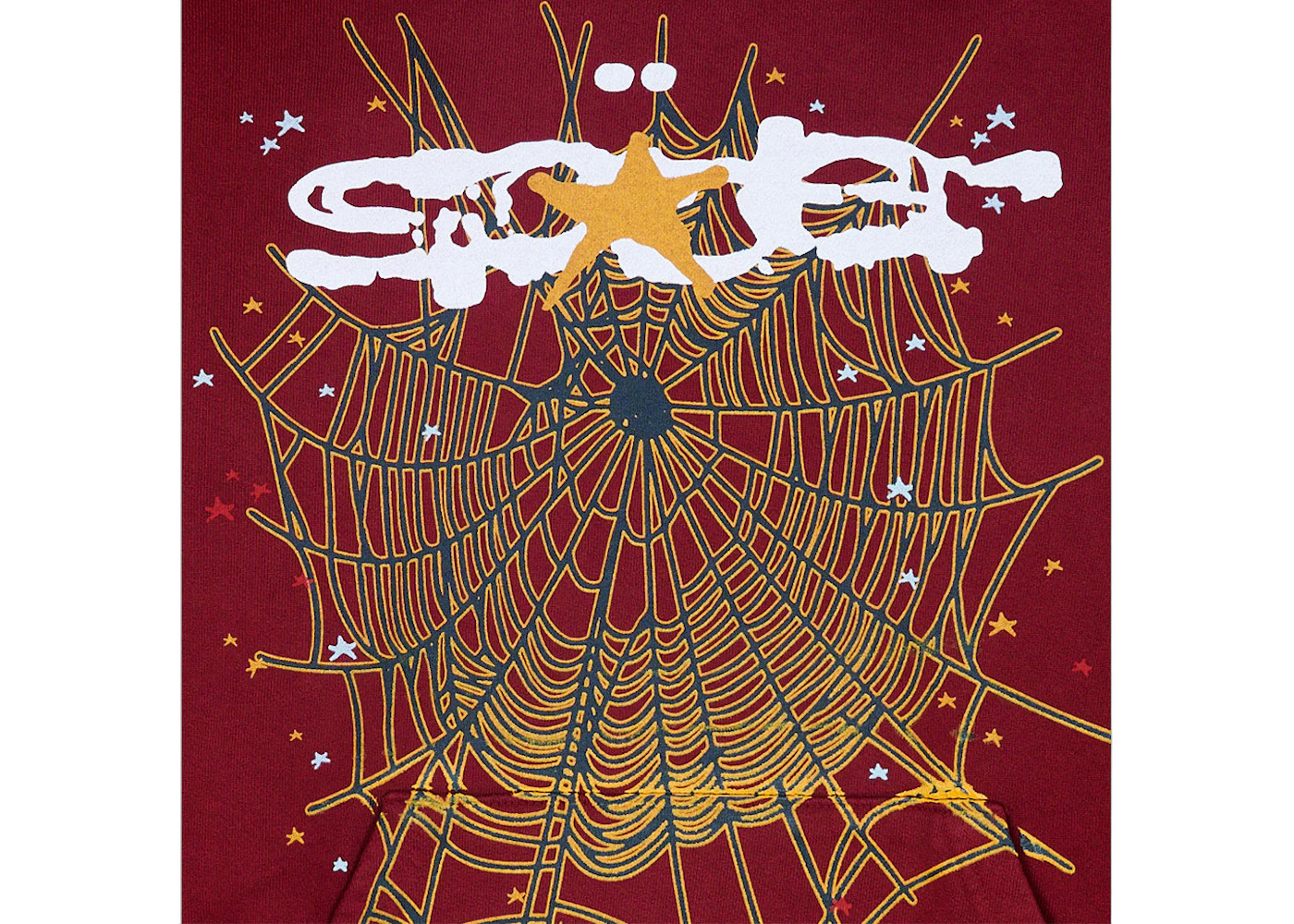 Sp5der Logo Hoodie Maroon