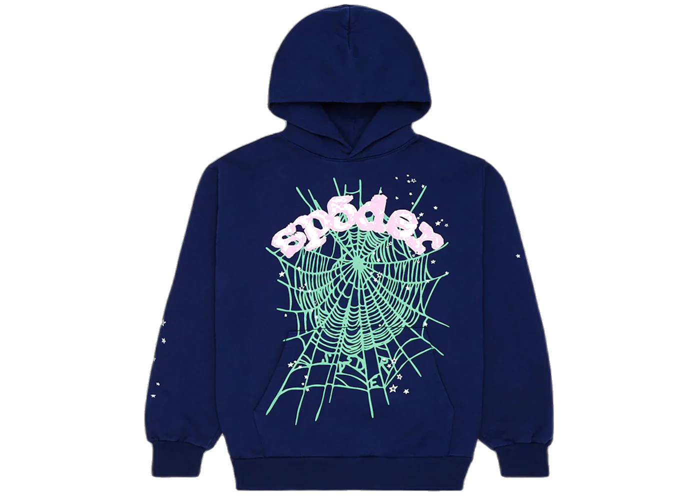 Sp5der OG Web Hoodie Navy, Navy (sp5der-og-web-hoodie-navy)