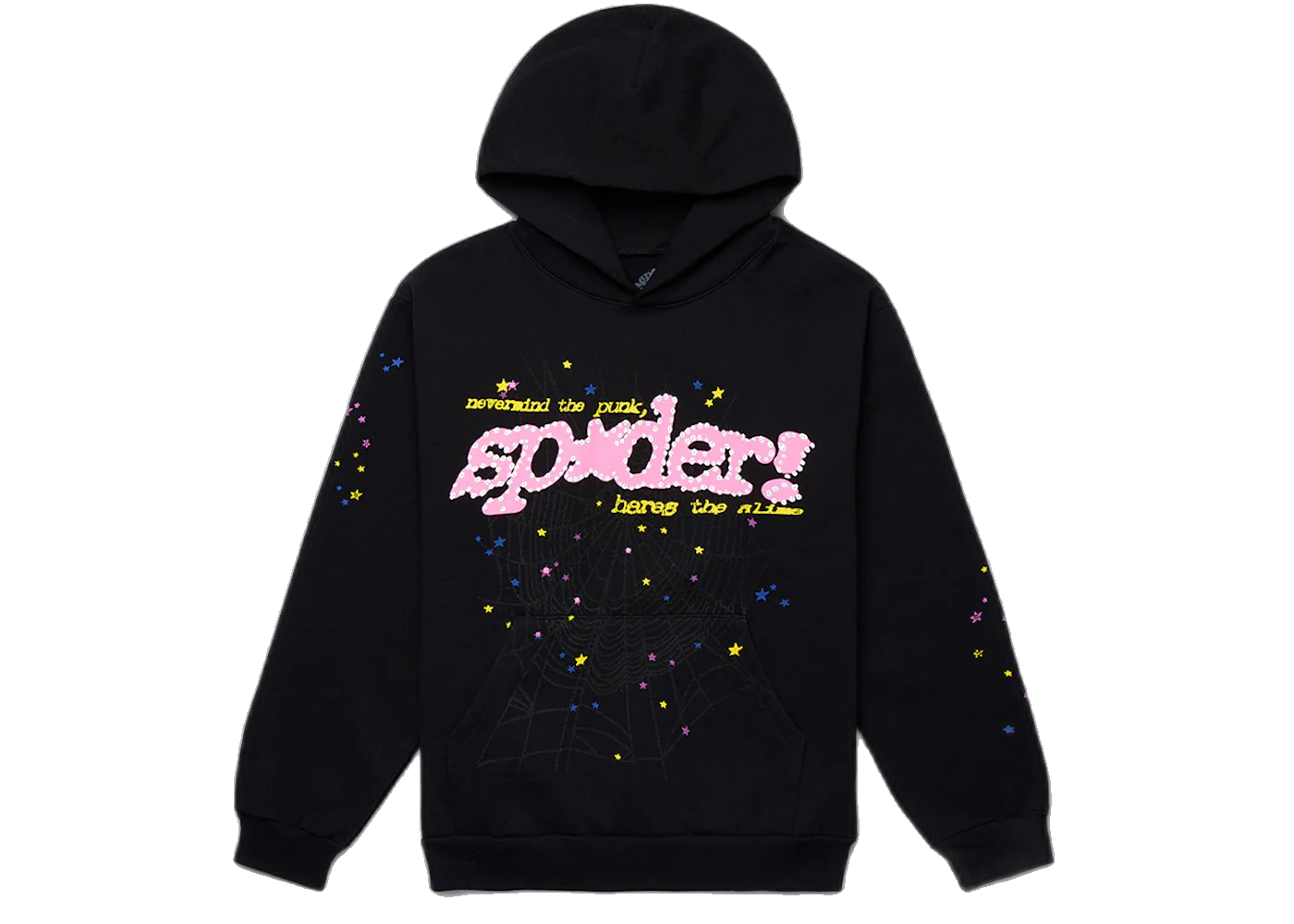 Sp5der P*NK V2 Hoodie Black, Black (sp5der-pnk-v2-hoodie-black)