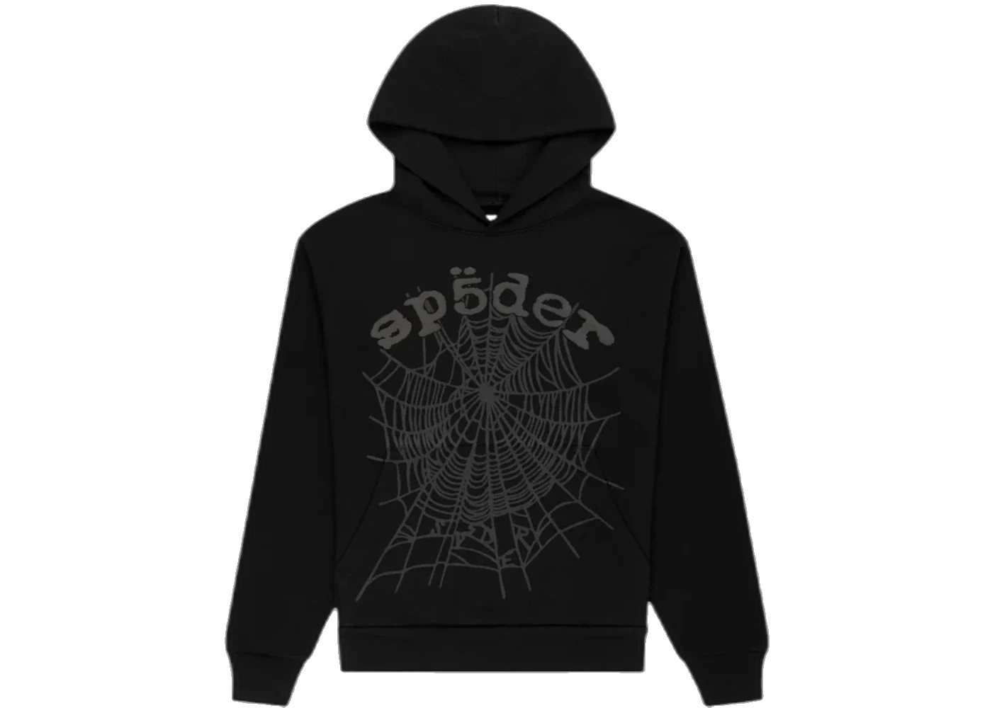 Sp5der Phantom Web Hoodie Black, Black (sp5der-phantom-web-hoodie-black)