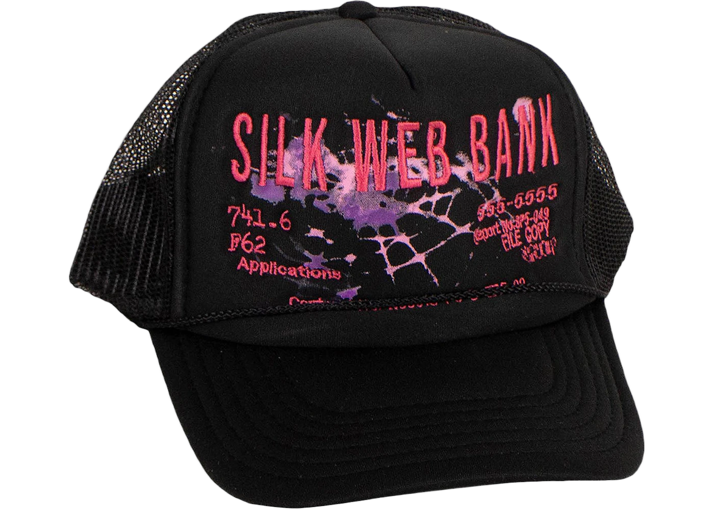 Sp5der Silk Web Bank Trucker Hat Black