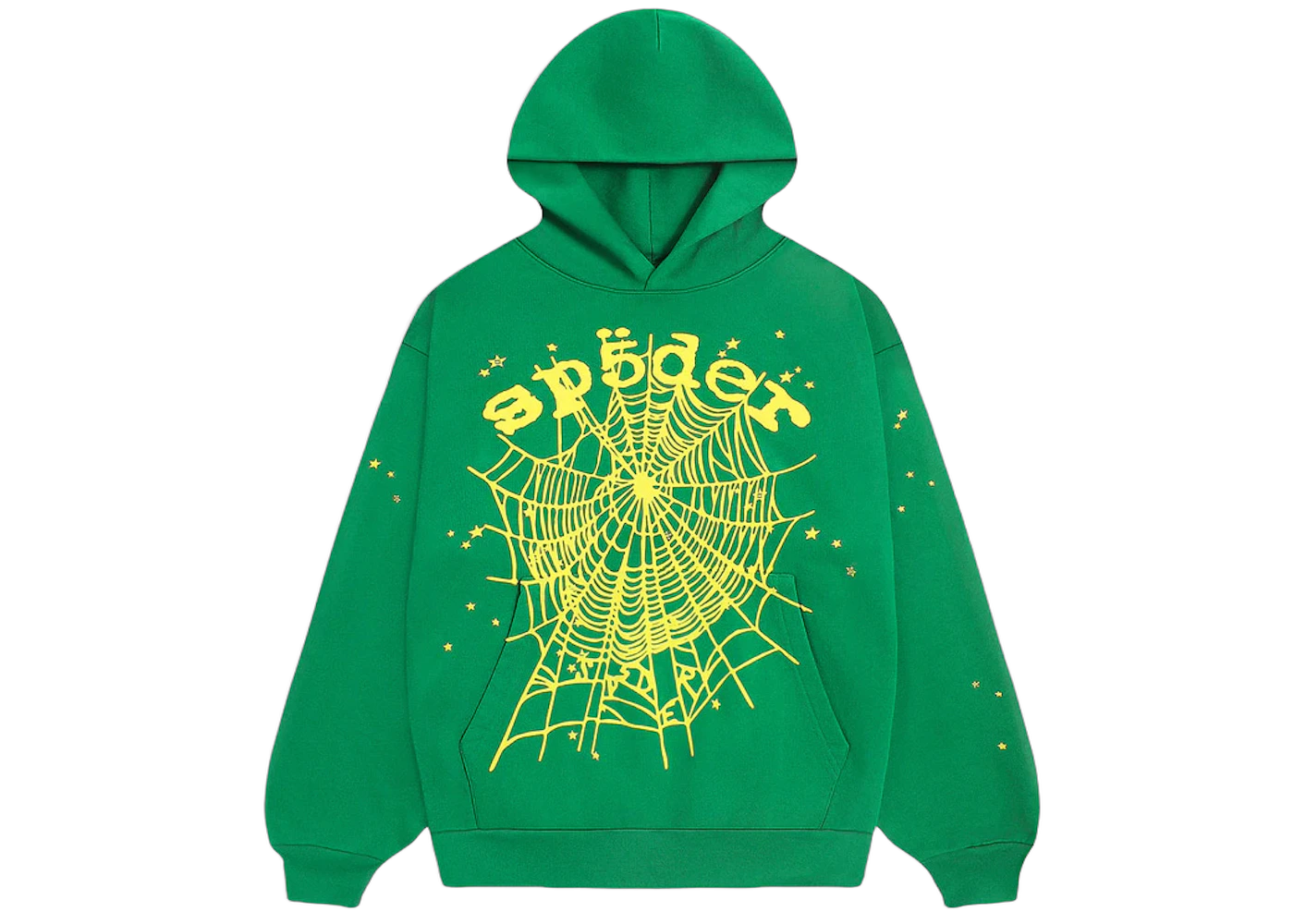 Sp5der Star OG Web V2 Hoodie Slime Green