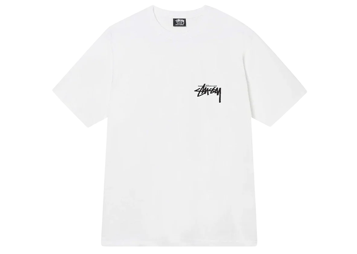 Stussy Fuzzy Dice Tee White
