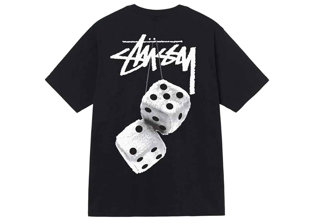 Stussy Fuzzy Dice Tee Black