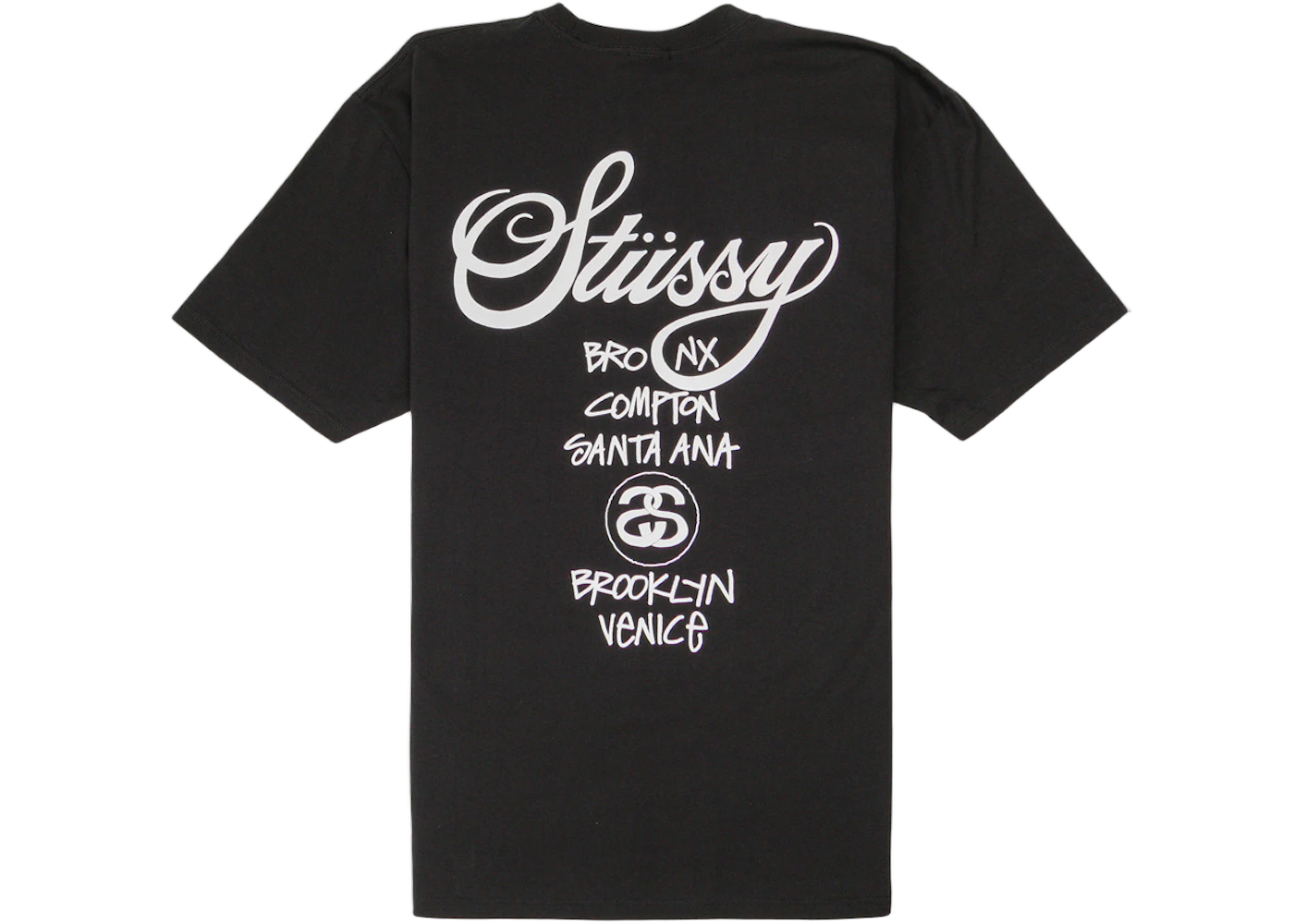Stussy World Tour T-shirt Black, Black (stussy-world-tour-t-shirt-black)
