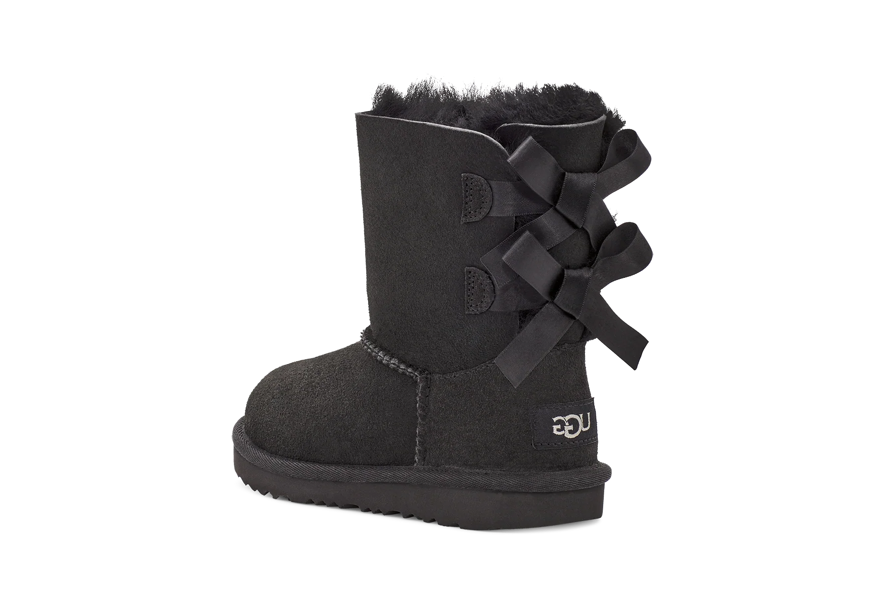 UGG Bailey Bow II Boot Black (Kids), Black (1017394K-BLK)
