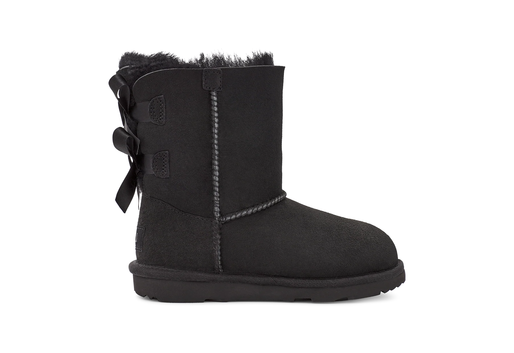 UGG Bailey Bow II Boot Black (Kids), Black (1017394K-BLK)