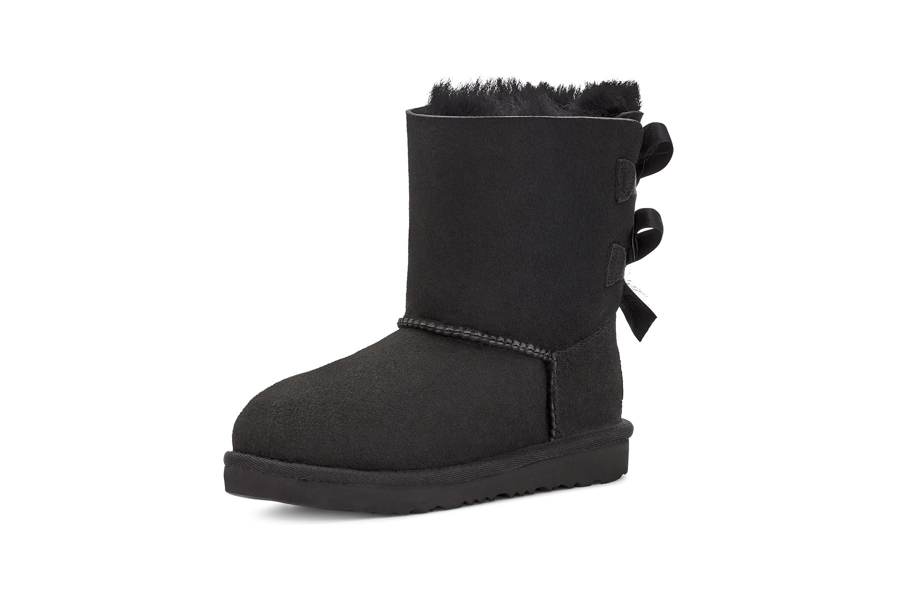 UGG Bailey Bow II Boot Black (Kids), Black (1017394K-BLK)