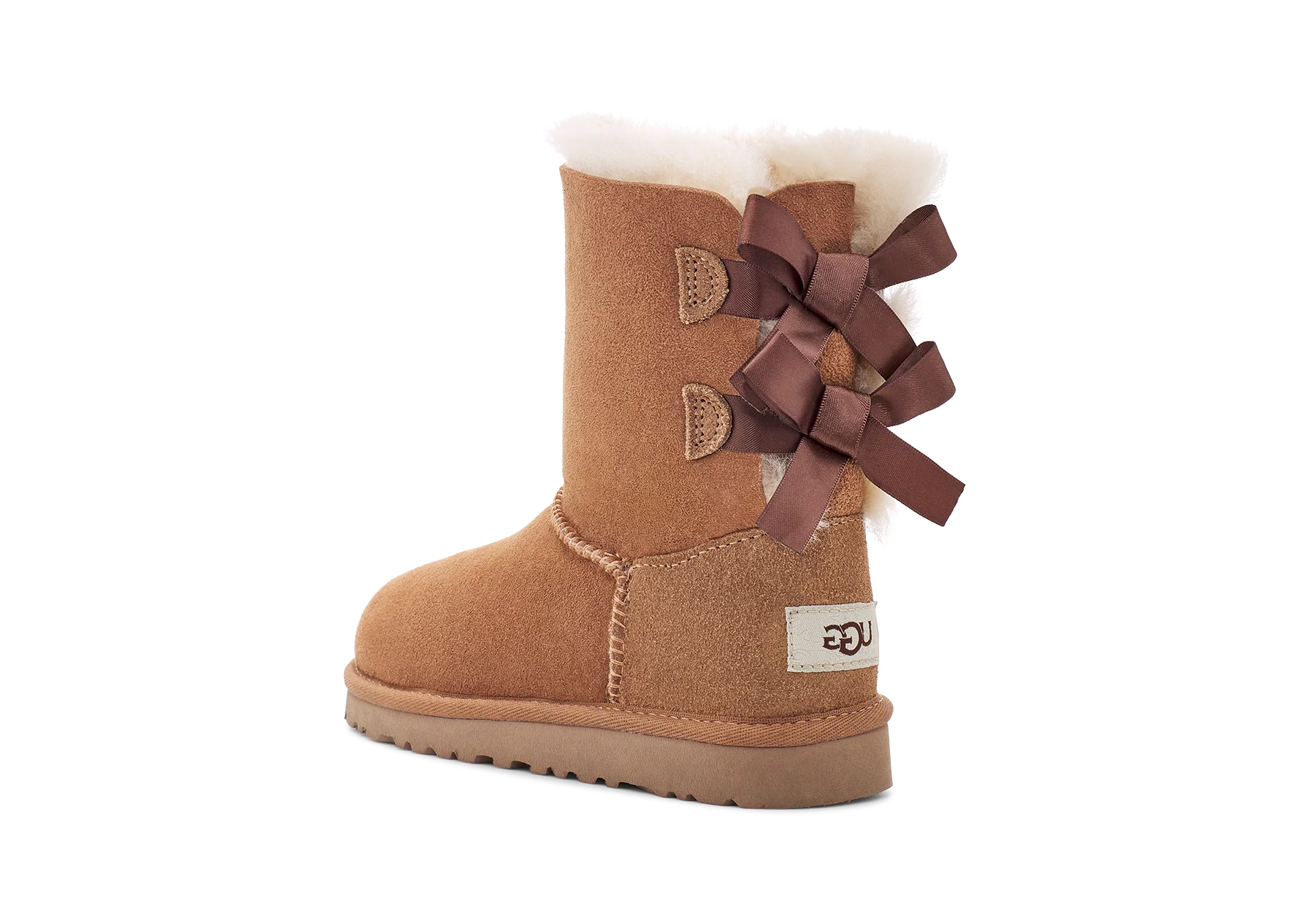 UGG Bailey Bow II Boot Chestnut (Kids), Chestnut/Chestnut (1017394K-CHE)