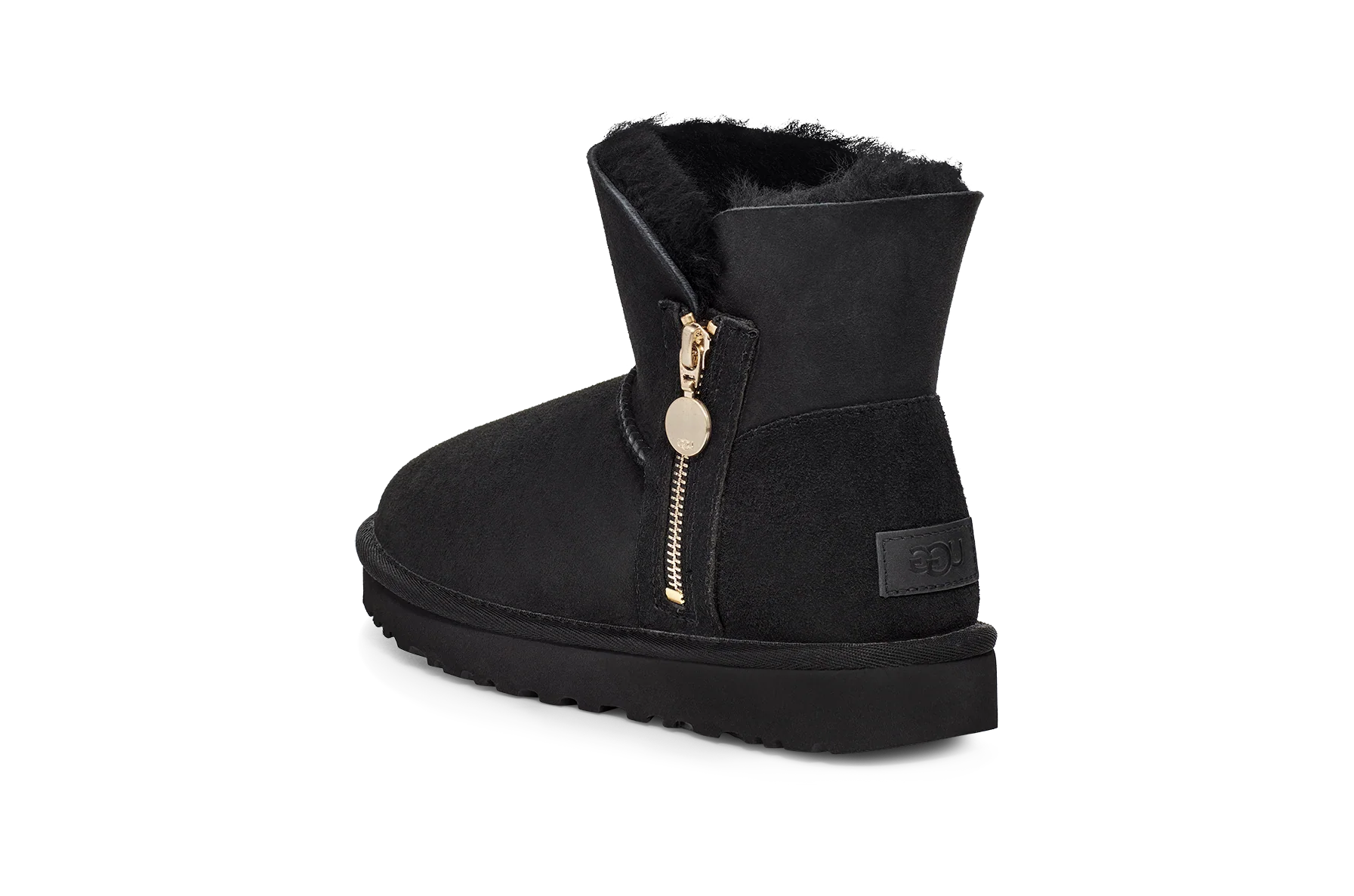 UGG Bailey Zip Mini Boot Black, Black (1112481-BLK)