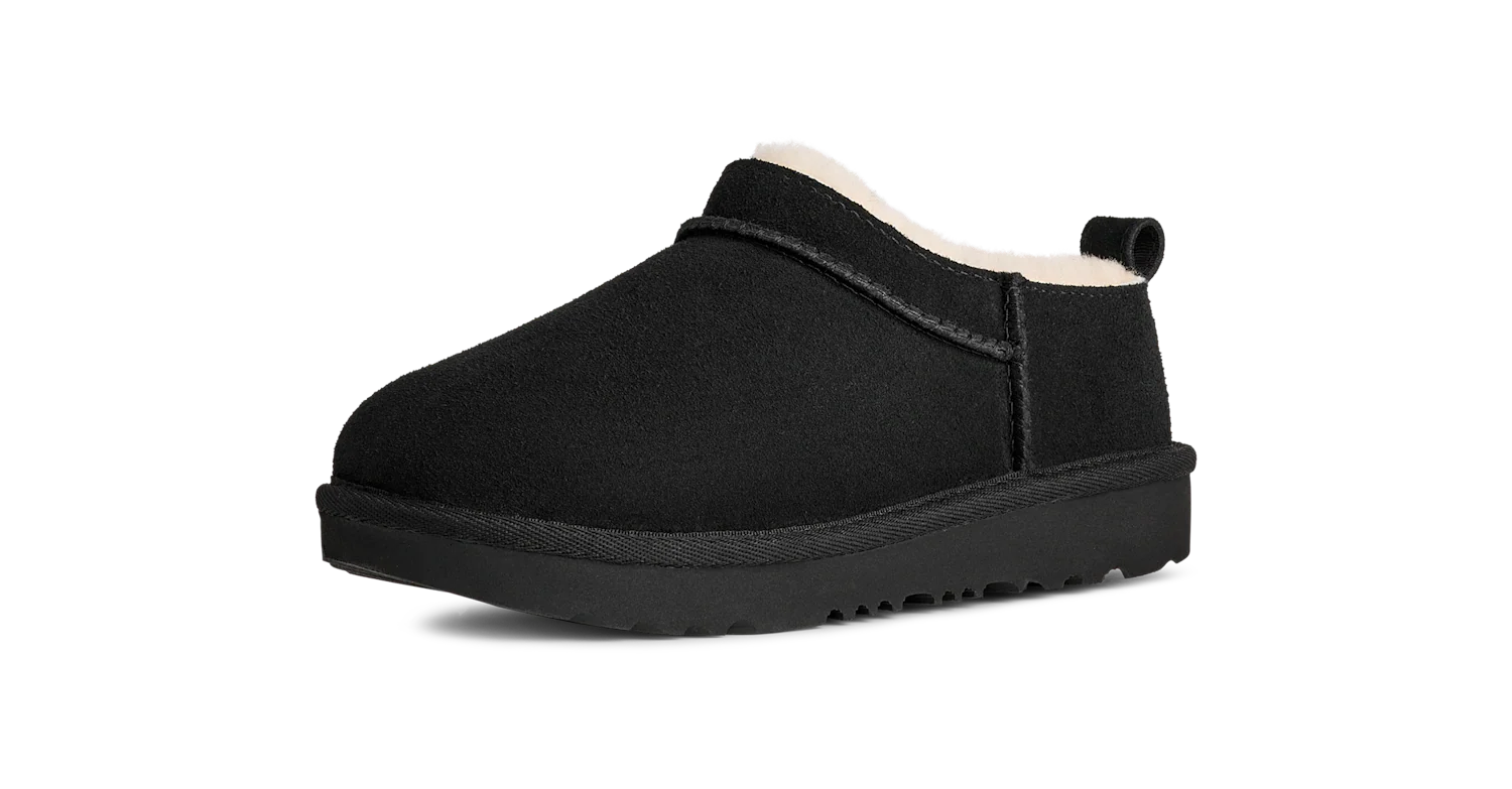 UGG Classic Micro Slipper Black (Kids), Black (1174410K-BLK)