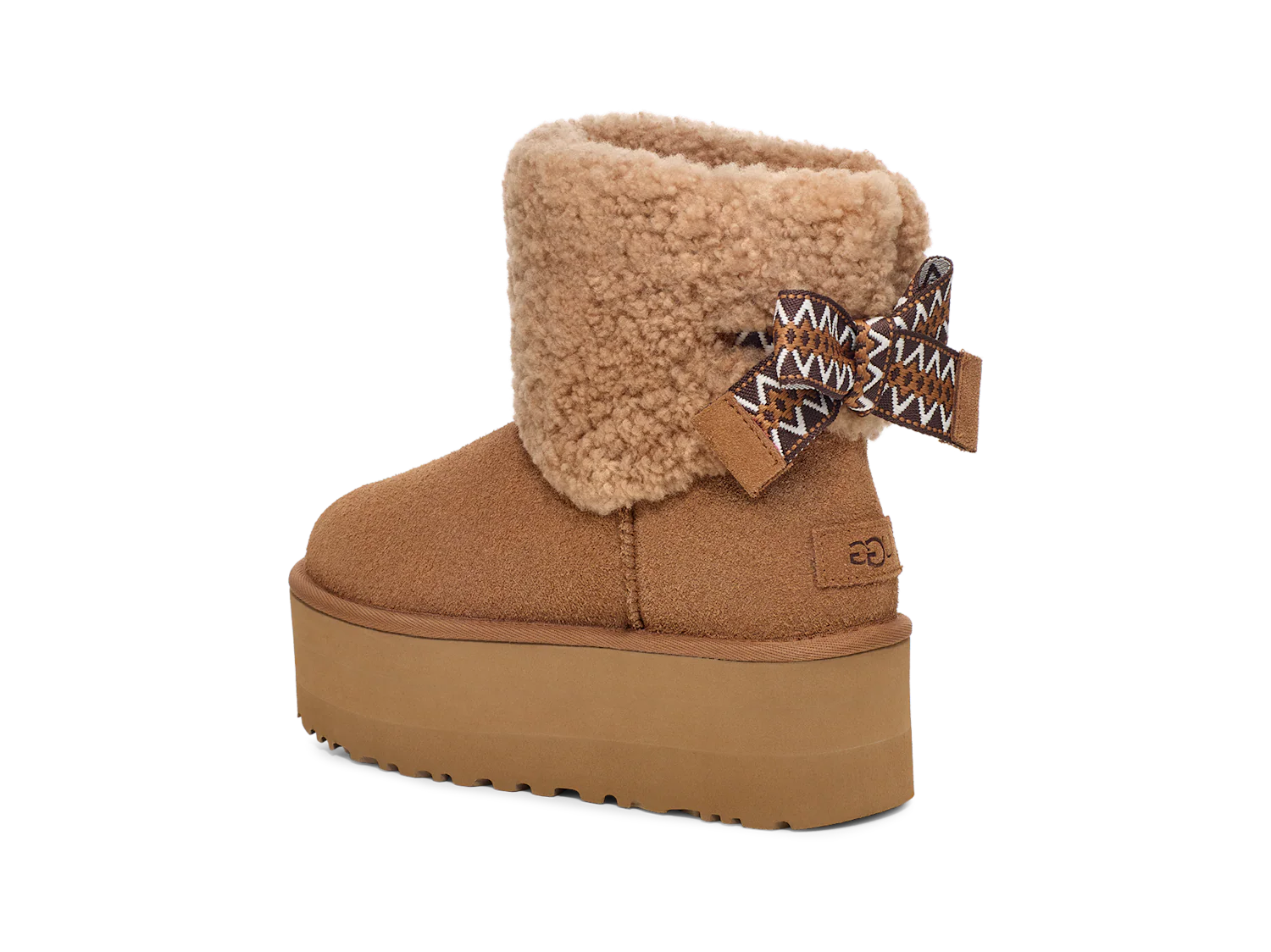 UGG Classic Mini Maxi Curly Boot Chestnut, Chestnut (1158267-CHE)
