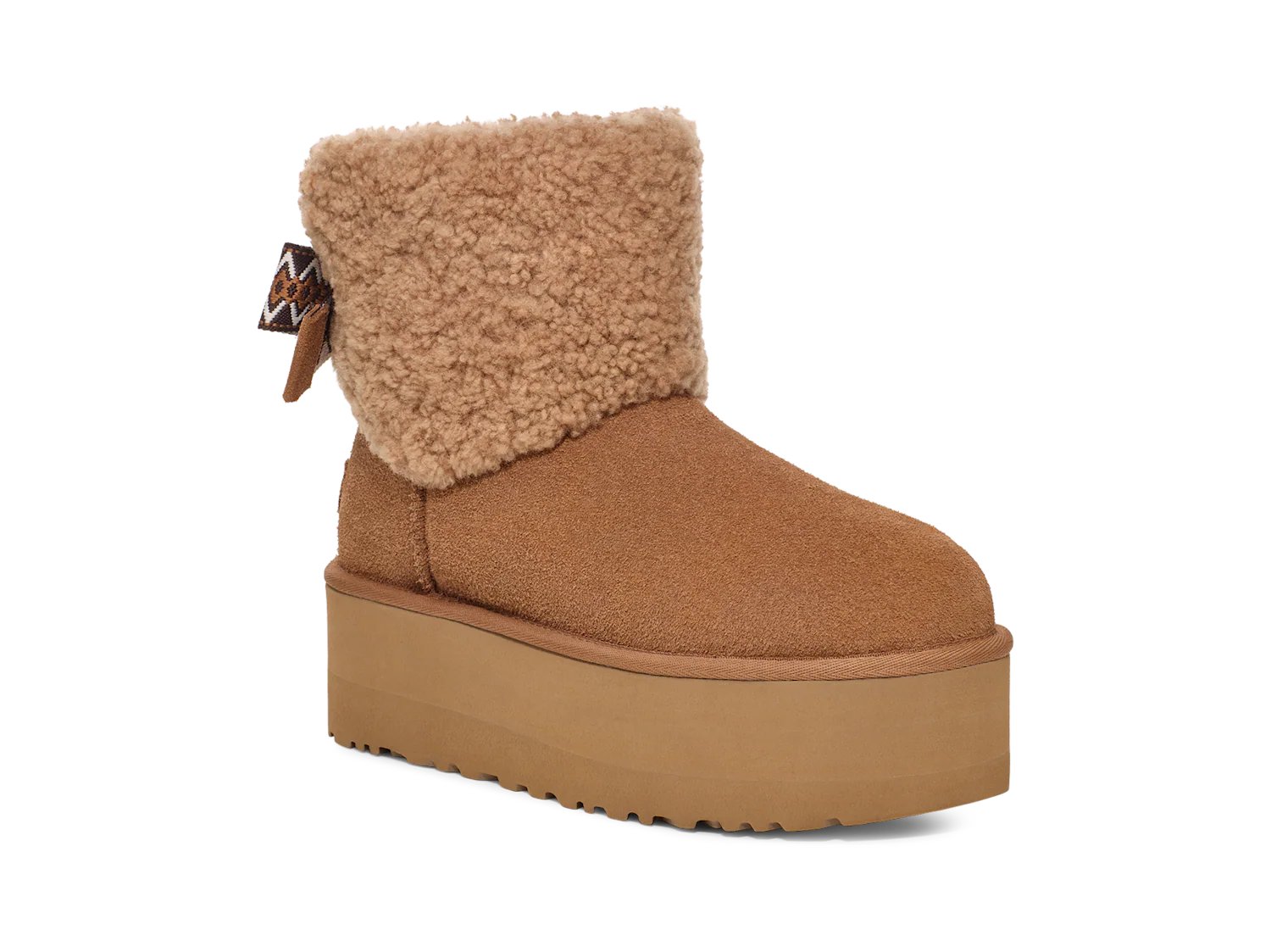 UGG Classic Mini Maxi Curly Boot Chestnut, Chestnut (1158267-CHE)