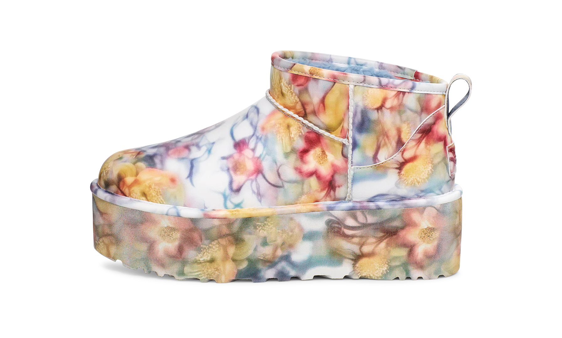 UGG Classic Ultra Mini Platform Boot Collina Strada Light Blue Floral, Light Blue/Floral (1170171-LLF)