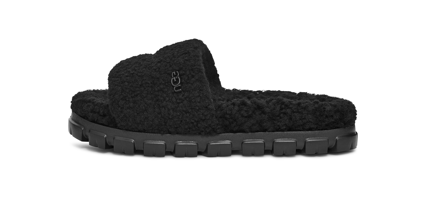UGG Cozetta Curly Slide Black, Black (1130838-BLK)