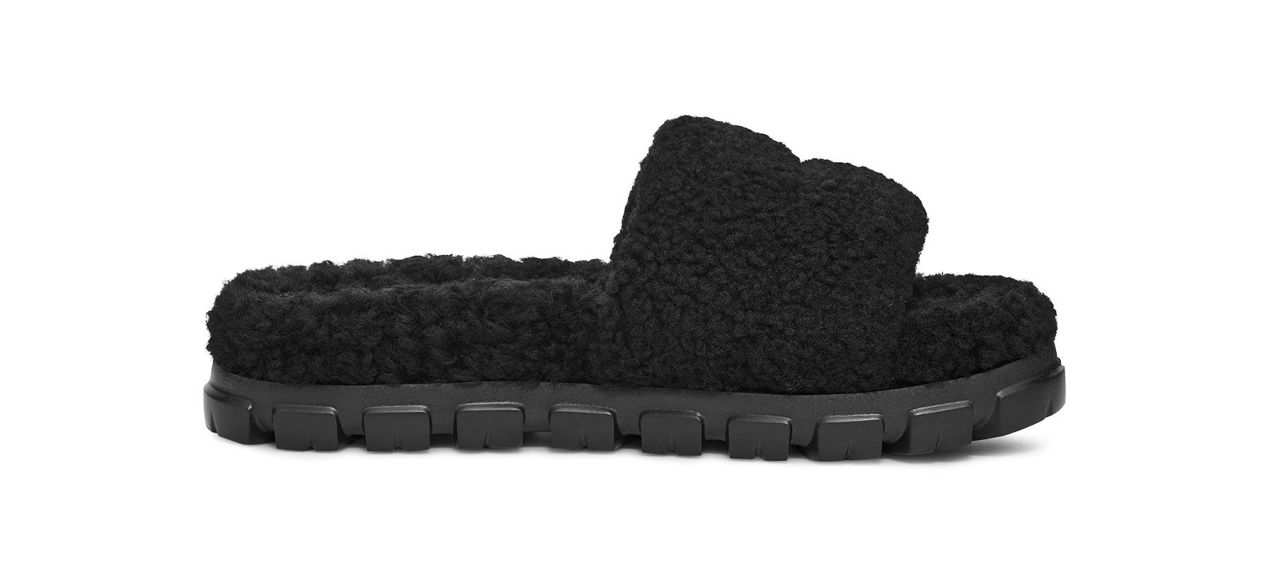 UGG Cozetta Curly Slide Black, Black (1130838-BLK)